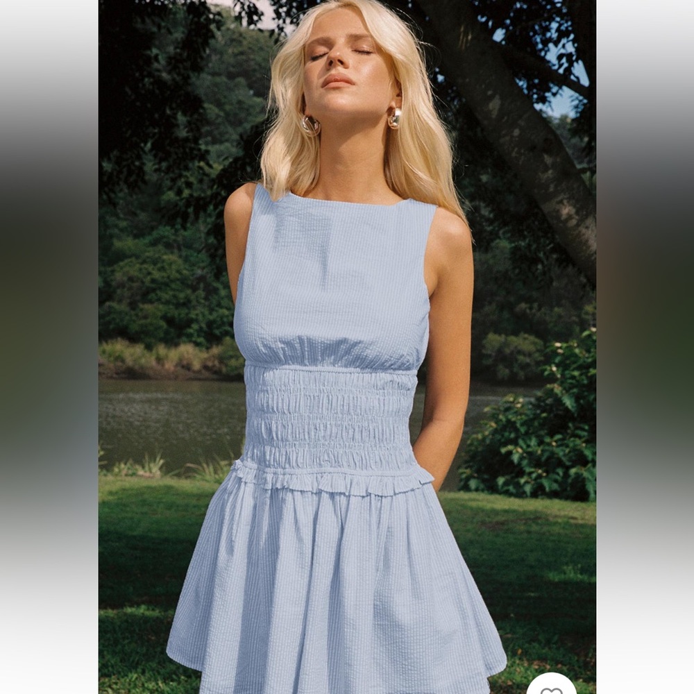 YENNIFER SHIRRED MINI DRESS - Princess Polly